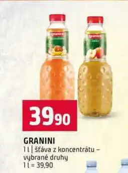 Terno GRANINI 1l šťáva z koncentrátu vybrané druhy nabídka
