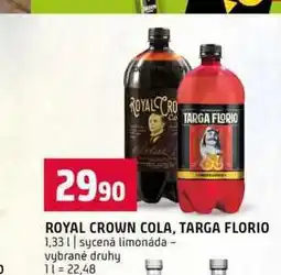 Terno ROYAL CROWN COLA, TARGA FLORIO 1,33l sycená limonáda vybrané druhy nabídka