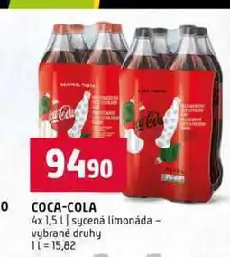Terno COCA-COLA 4x 1,5l sycenȧ limonáda vybrané druhy nabídka