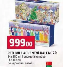 Terno RED BULL ADVENTNÍ KALENDÁŘ 24x 250 ml energetický nápoj nabídka