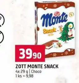 Terno ZOTT MONTE SNACK 4x 29 g Choco nabídka
