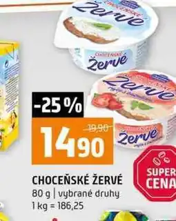 Terno CHOCEŇSKÉ ŽERVÉ 80 g vybrané druhy nabídka