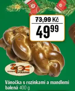 TEMPO Vánočka s rozinkami a mandlemi balená nabídka