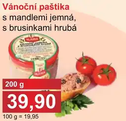 PLUS JIP Vánoční paštika s mandlemi jemná, s brusinkami hrubá nabídka