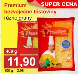 PLUS JIP Premium bezvaječné těstoviny nabídka