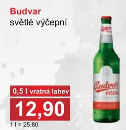 PLUS JIP Budvar světlé výčepní nabídka