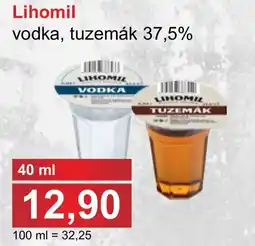 PLUS JIP Lihomil vodka, tuzemák 37,5% nabídka