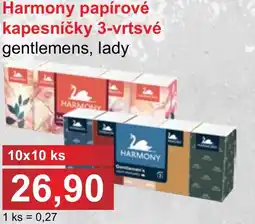 PLUS JIP Harmony papírové kapesníčky 3-vrtsvé gentlemens, lady nabídka