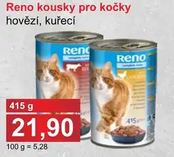 PLUS JIP Reno kousky pro kočky hovězí, kuřecí nabídka