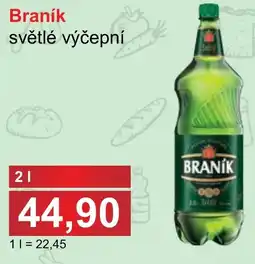 PLUS JIP Braník světlé výčepní nabídka