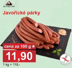 PLUS JIP Javořické párky nabídka