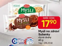 Hruška Emco Mysli na zdraví sušenky nabídka