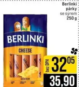 Jip Berlinki párky se sýrem nabídka