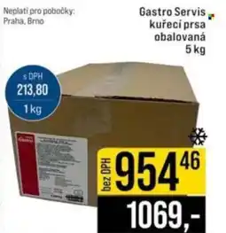 Jip Gastro Servis kuřecí prsa obalovaná nabídka