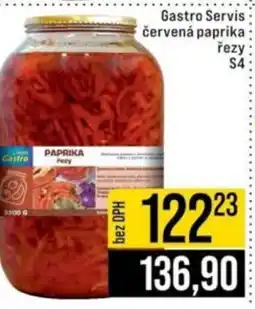 Jip Gastro Servis červená paprika řezy S4 nabídka