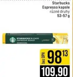 Jip Starbucks Espresso kapsle nabídka
