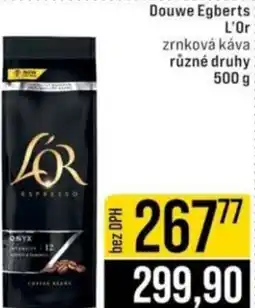 Jip Douwe Egberts L'Or zrnková káva nabídka