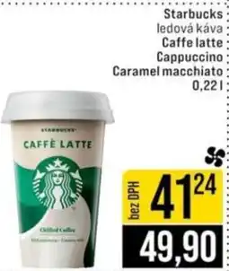 Jip Starbucks ledová káva Caffe latte Cappuccino Caramel macchiato nabídka