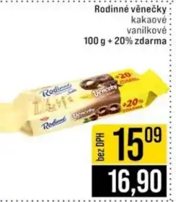 Jip Rodinné věnečky kakaové vanilkové nabídka