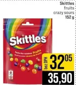 Jip Skittles fruits crazy sours nabídka