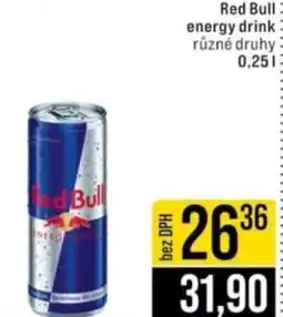 Jip Red Bull energy drink nabídka