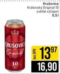 Jip Krušovice Královský Original 10 světlé výčepní nabídka