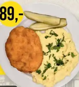 Jip Holandský řízek, bramborová kaše, kyselá okurka nabídka