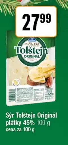 TEMPO Sýr Tolštejn Originál plátky 45% nabídka
