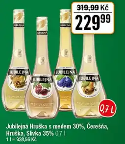 TEMPO Jubilejná Hruška s medem 30%, Čerešňa, Hruška, Slivka 35% nabídka