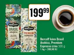 TEMPO Bercoff káva Brasil Arabica, Premium Espresso zrno nabídka