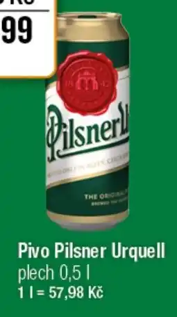 TEMPO Pivo Pilsner Urquell plech nabídka
