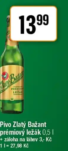 TEMPO Pivo Zlatý Bažant prémiový ležák nabídka