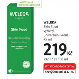 dm drogerie WELEDA Skin Food výživný nabídka