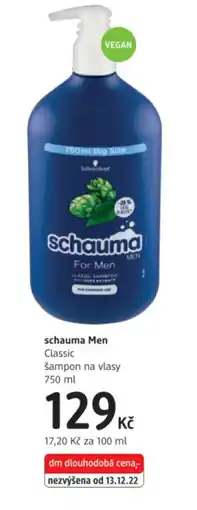 dm drogerie Schauma Men Classic šampon na vlasy nabídka