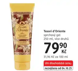 dm drogerie Tesori d'Oriente sprchový gel nabídka