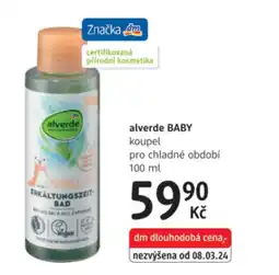 dm drogerie Alverde Baby koupel pro chladné období nabídka