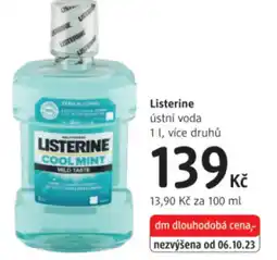 dm drogerie Listerine ústní voda nabídka