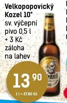 Konzum Velkopopovický Kozel 10° nabídka