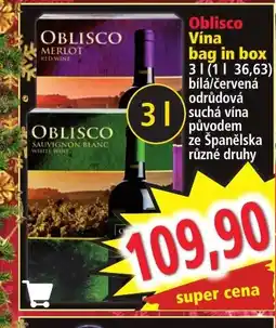 Norma Oblisco Vína bag in box nabídka