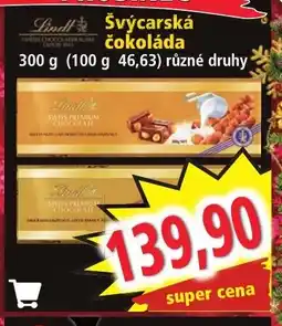 Norma Lindt Švýcarská čokoláda nabídka