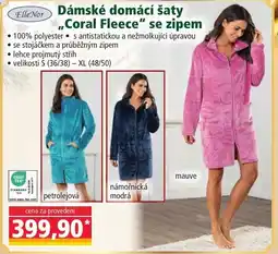 Norma Dámské domácí šaty ,,Coral Fleece" se zipem nabídka