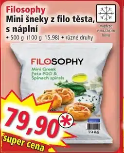 Norma Filosophy Mini šneky z filo těsta, s náplní nabídka