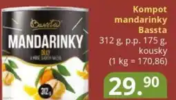 Potraviny CZ Kompot mandarinky Bassta nabídka