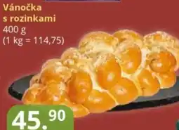 Potraviny CZ Vánočka s rozinkami nabídka