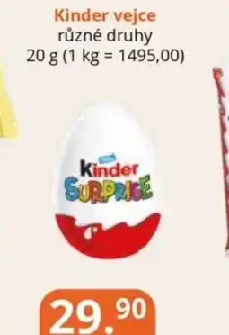 Potraviny CZ Kinder vejce nabídka
