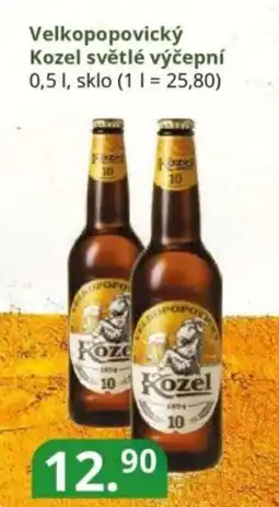 Potraviny CZ Velkopopovický Kozel světlé výčepní nabídka