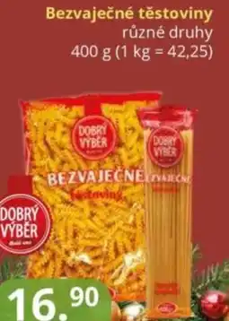 Potraviny CZ Bezvaječné těstoviny nabídka