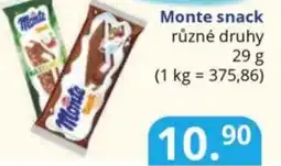 Potraviny CZ Zott Monte snack nabídka