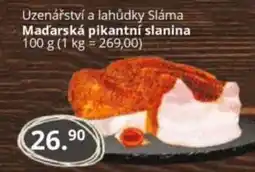 Potraviny CZ Uzenářství a lahůdky Sláma Maďarská pikantní slanina nabídka