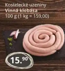 Potraviny CZ Kostelecké uzeniny Vinná klobása nabídka